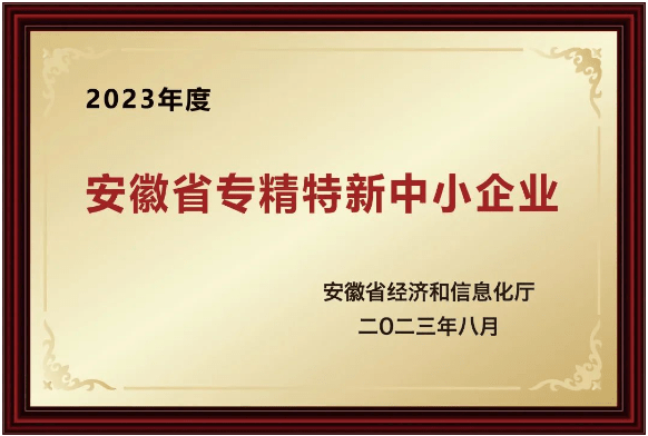 安徽省“专精特新“中小企业 安徽省“专精特新“中小企业